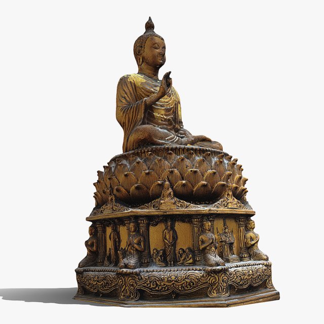 Buddha 5 V2 Model 3D .c4d .max .obj .3ds .fbx .stl .blend 