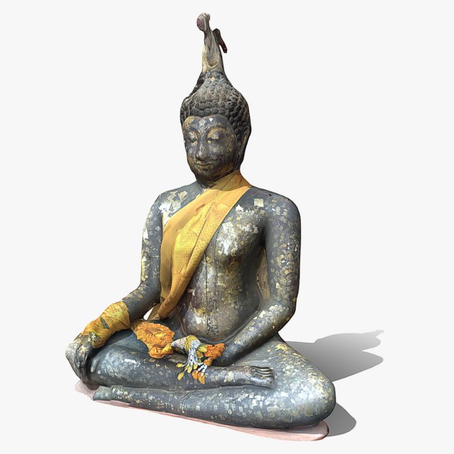 Buddha 34 3D Model .c4d .max .obj .3ds .fbx .stl .blend 