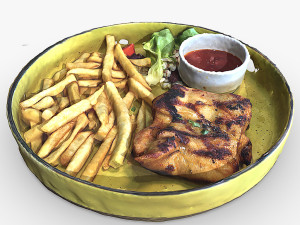 Spicy Chicken Steak 3D 모델