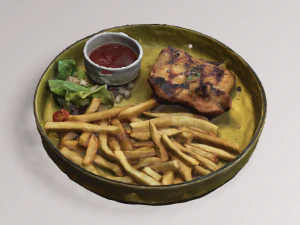 Spicy Chicken Steak 3D Model