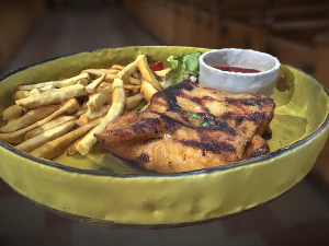 Spicy Chicken Steak 3D Model