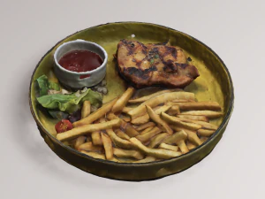 Spicy Chicken Steak 3D Model