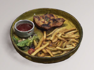 Spicy Chicken Steak 3D Model