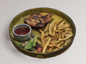 Spicy Chicken Steak 3D Model