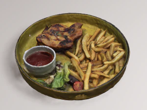 Spicy Chicken Steak 3D Model