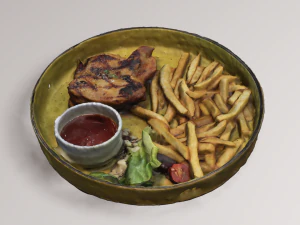 Spicy Chicken Steak 3D Model