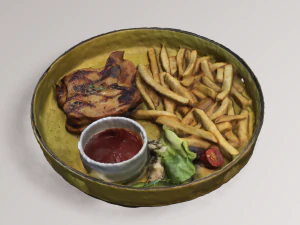 Spicy Chicken Steak 3D Model