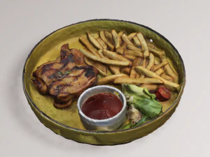 Spicy Chicken Steak 3D Model