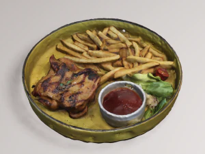 Spicy Chicken Steak 3D Model