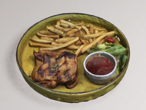 Spicy Chicken Steak 3D Model