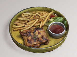 Spicy Chicken Steak 3D Model