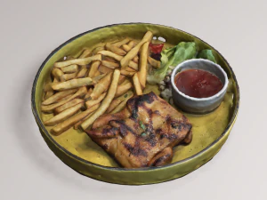 Spicy Chicken Steak 3D Model