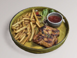 Spicy Chicken Steak 3D Model