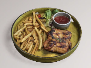 Spicy Chicken Steak 3D Model