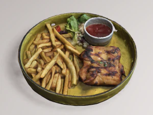 Spicy Chicken Steak 3D Model