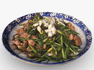 Stir fried Garlic 3D Модель