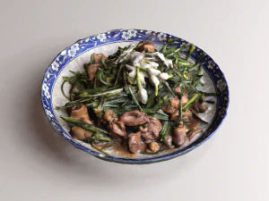 Stir fried Garlic 3D Model