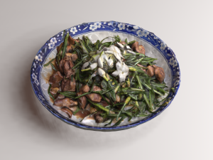 Stir fried Garlic 3D Model