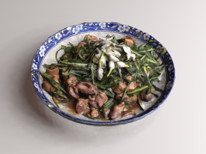Stir fried Garlic 3D Model