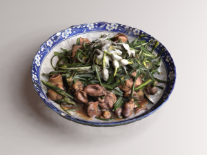 Stir fried Garlic 3D Model