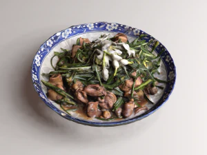 Stir fried Garlic 3D Model