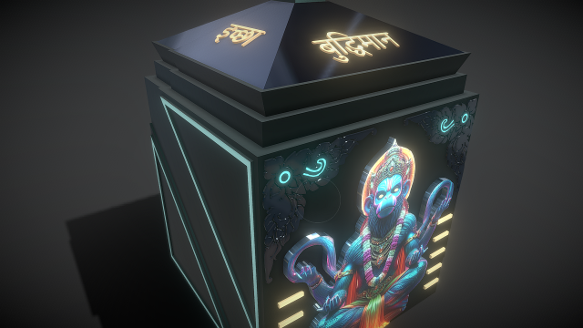 Hanuman Box Collector 3D मॉडल .c4d .max .obj .3ds .fbx .stl .blend 