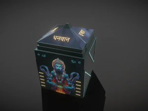 Colecionador de caixas de Hanuman Modelo 3D
