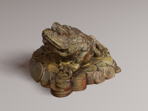 Gold frog Modelo 3D