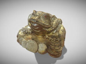 Gold frog Modelo 3D