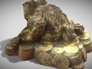 Gold frog Modelo 3D