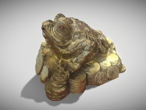 Gold frog Modelo 3D