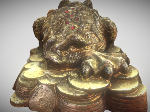 Gold frog Modelo 3D