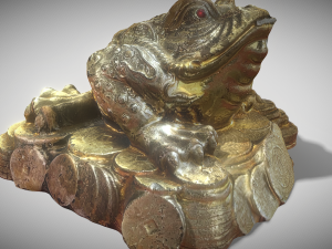 Gold frog Modelo 3D