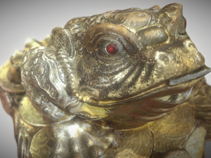 Gold frog Modelo 3D