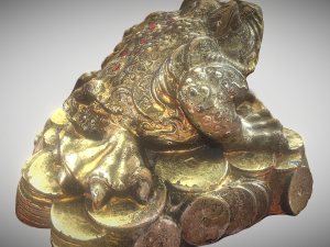 Gold frog Modelo 3D