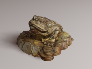 Gold frog Modelo 3D