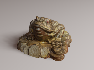 Gold frog Modelo 3D