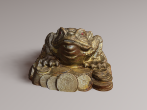 Gold frog Modelo 3D