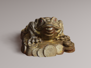 Gold frog Modelo 3D