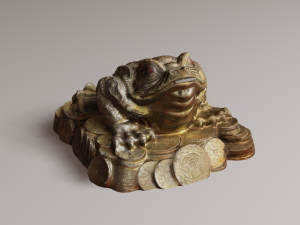 Gold frog Modelo 3D