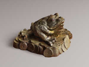 Gold frog Modelo 3D