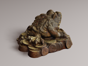 Gold frog Modelo 3D