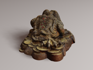 Gold frog Modelo 3D