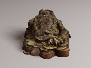 Gold frog Modelo 3D
