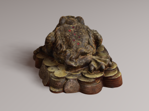 Gold frog Modelo 3D