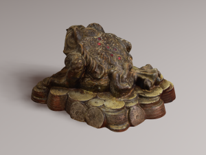 Gold frog Modelo 3D