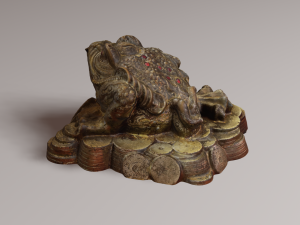 Gold frog Modelo 3D