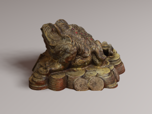 Gold frog Modelo 3D