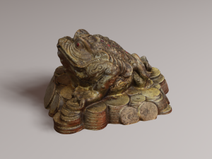 Gold frog Modelo 3D