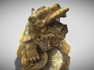 Feng Shui Dragon Turtle 2 3D Model